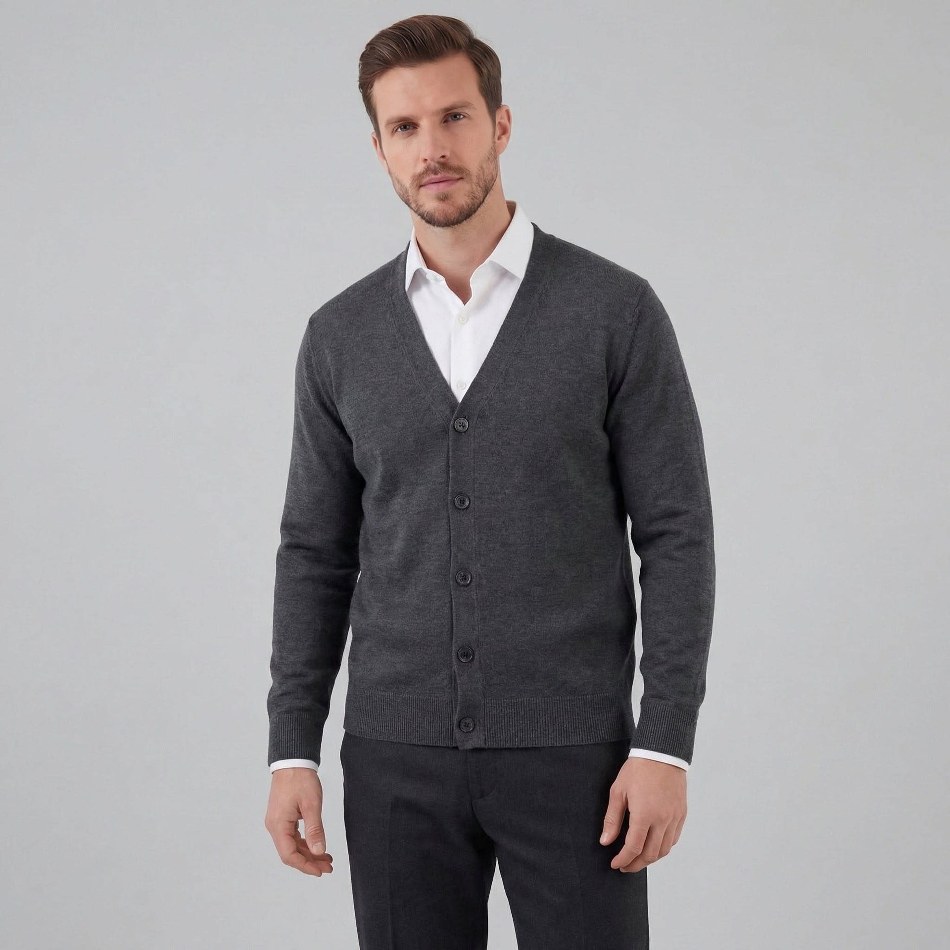 Everett Knit V Neck Cardigan