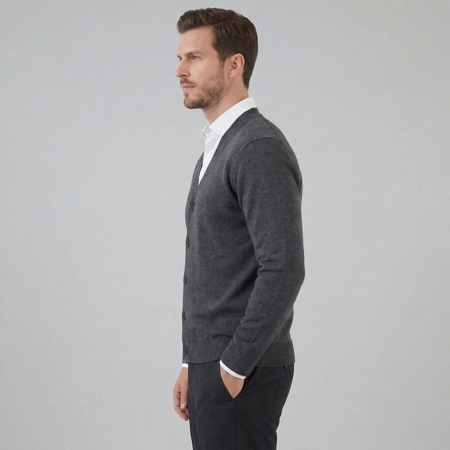 Everett Knit V Neck Cardigan_16