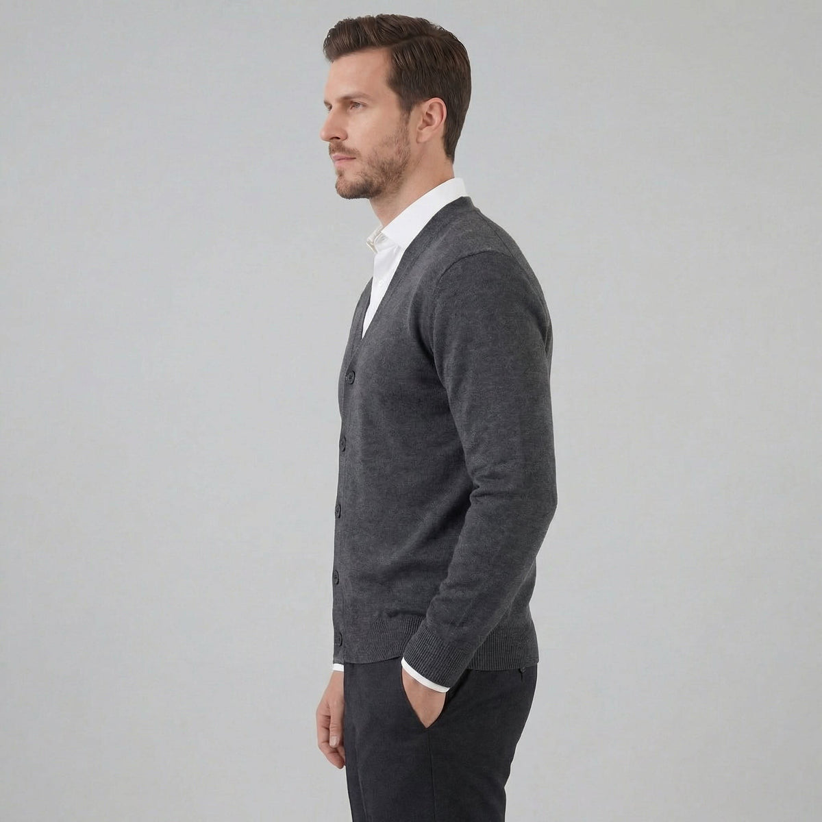 Everett Knit V Neck Cardigan