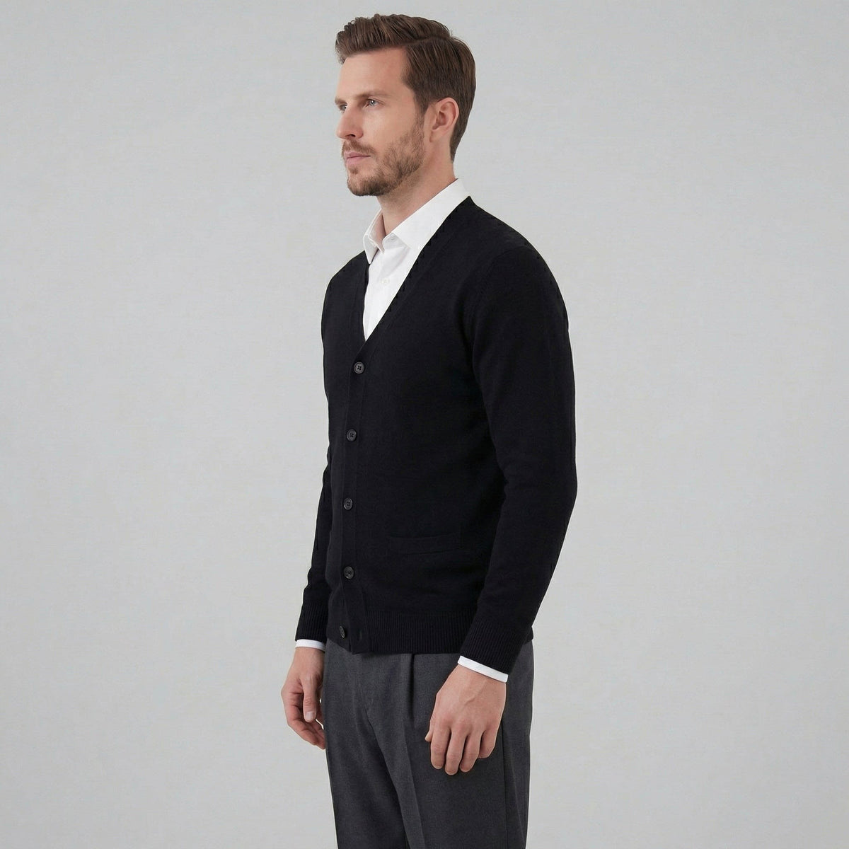 Everett Knit V Neck Cardigan_6