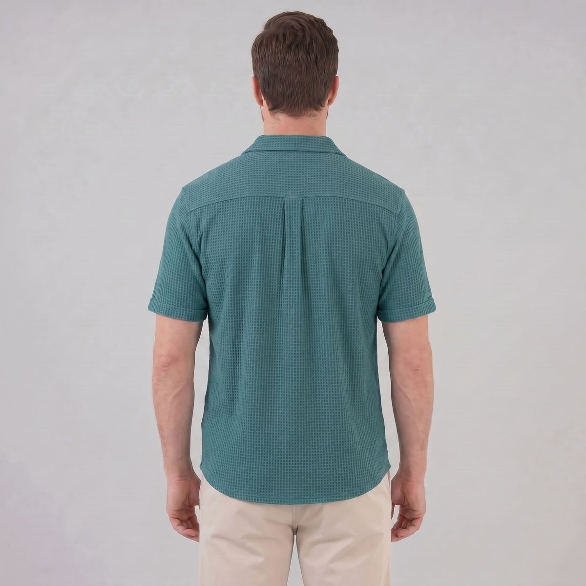 Houston Waffle Knit Camp Collar Shirt