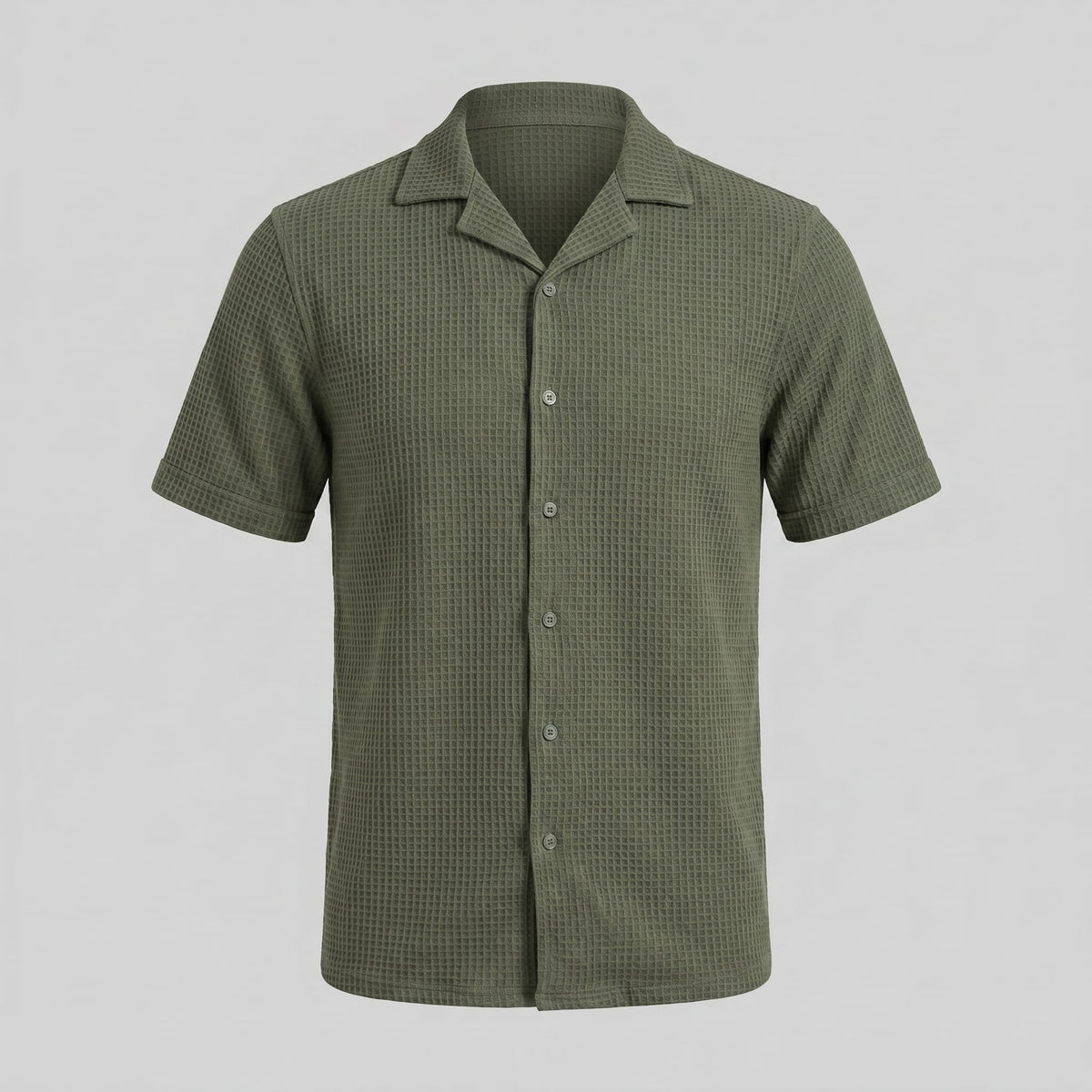 Houston Waffle Knit Camp Collar Shirt_5