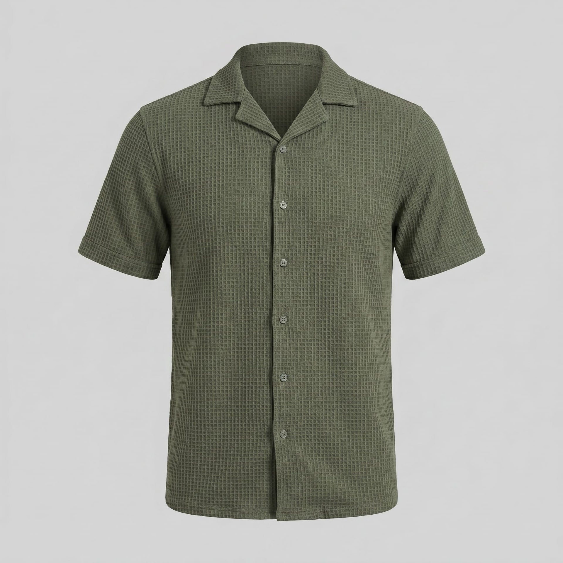 Houston Waffle Knit Camp Collar Shirt