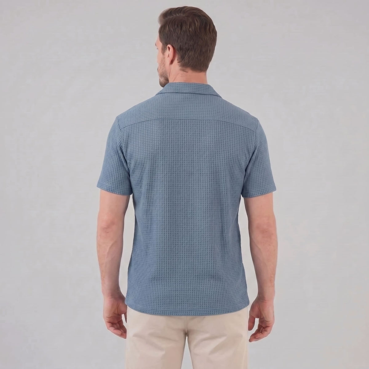 Houston Waffle Knit Camp Collar Shirt