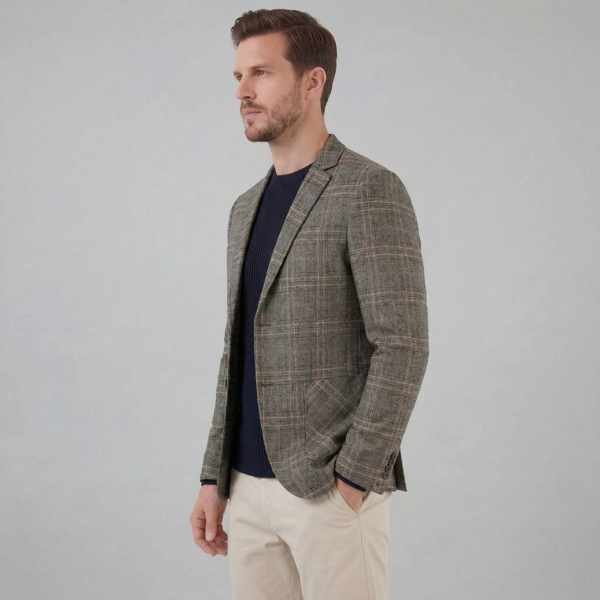 Fisher Lightweight Plaid Blazer