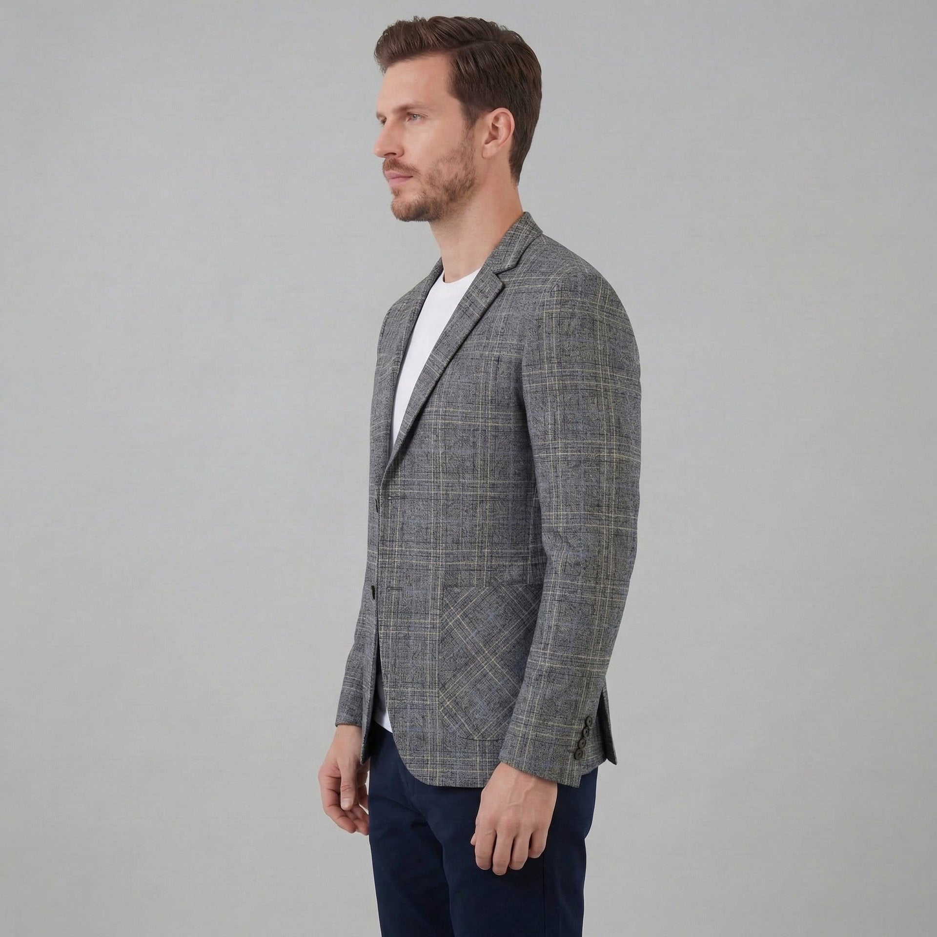 Fisher Lightweight Plaid Blazer