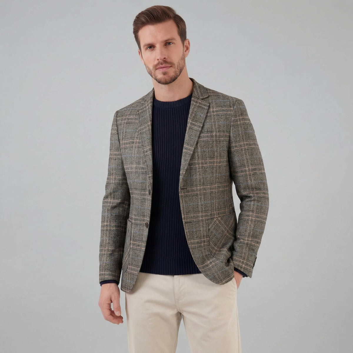 Fisher Lightweight Plaid Blazer_9