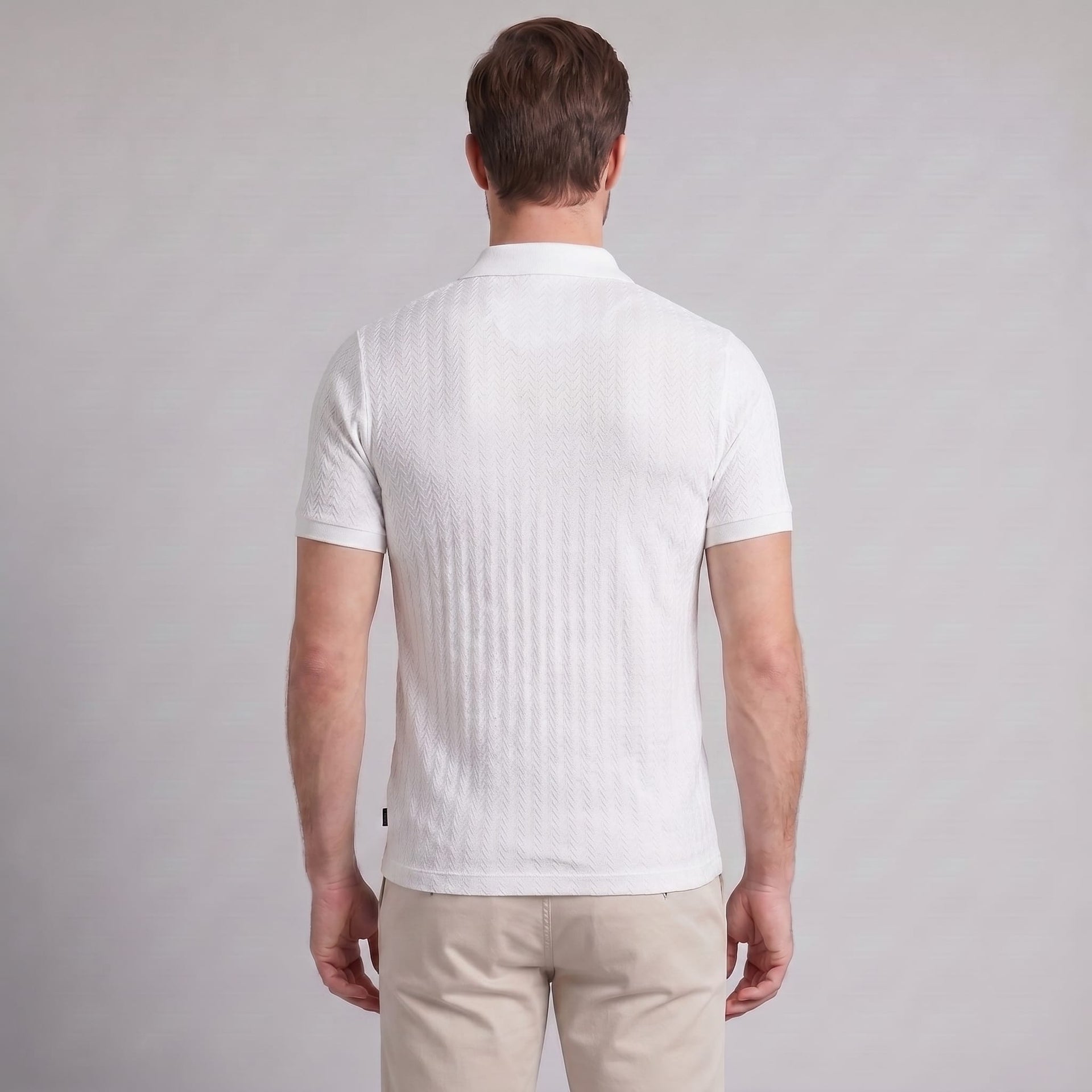 Quentin Chevron Knit Polo