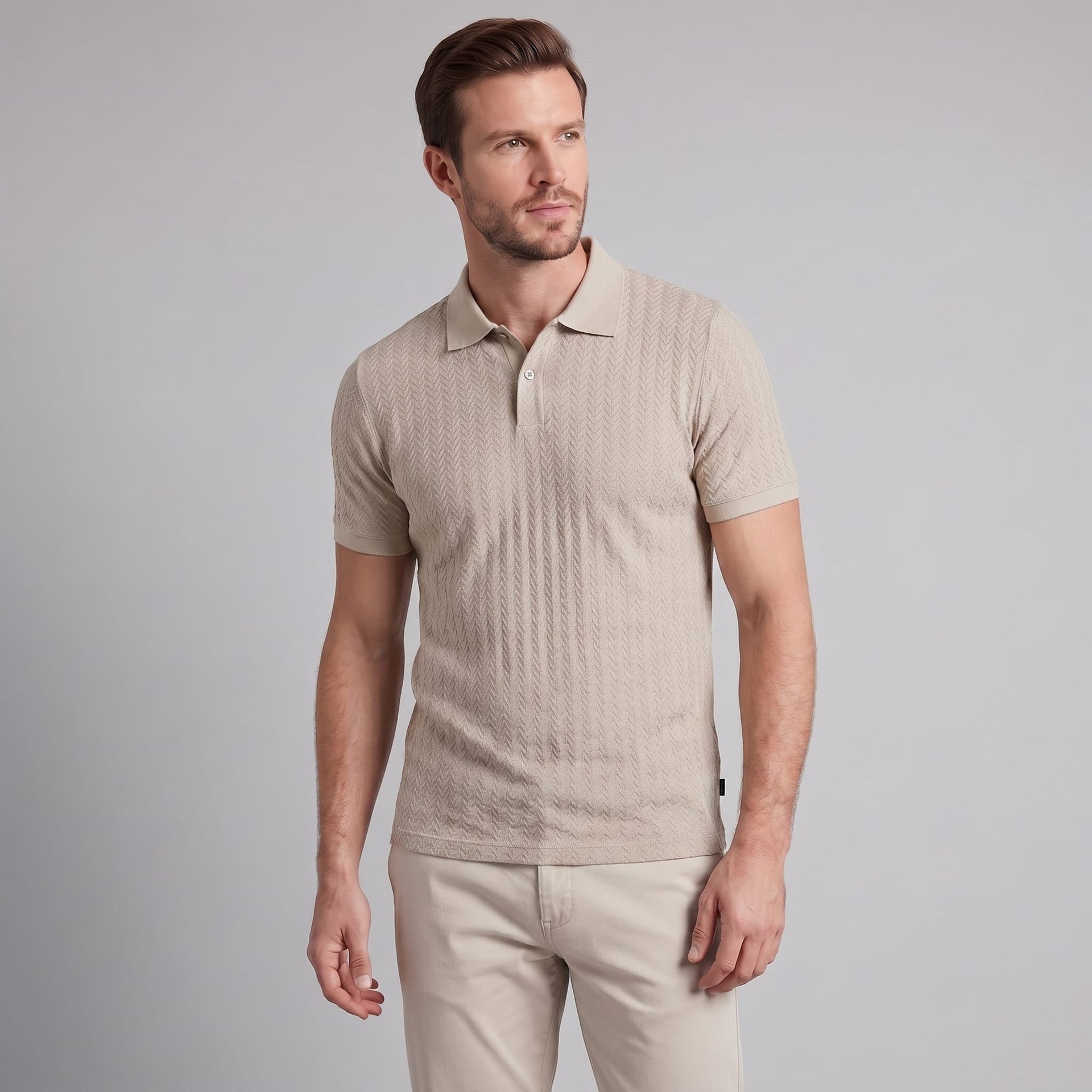 Quentin Chevron Knit Polo