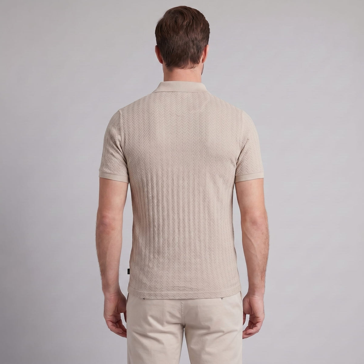 Quentin Chevron Knit Polo