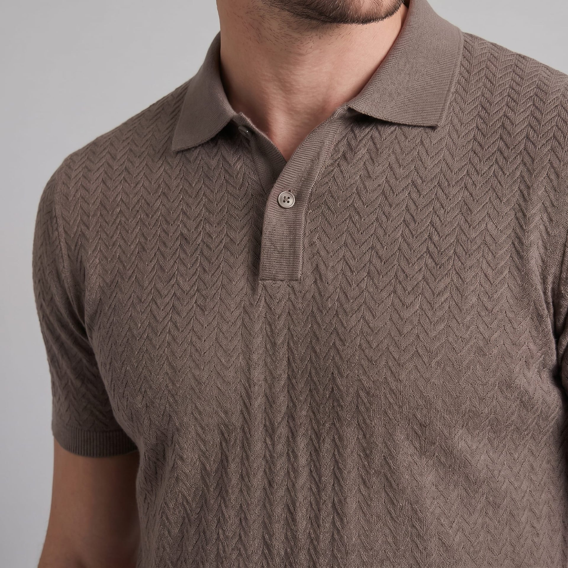Quentin Chevron Knit Polo