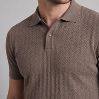 Quentin Chevron Knit Polo
