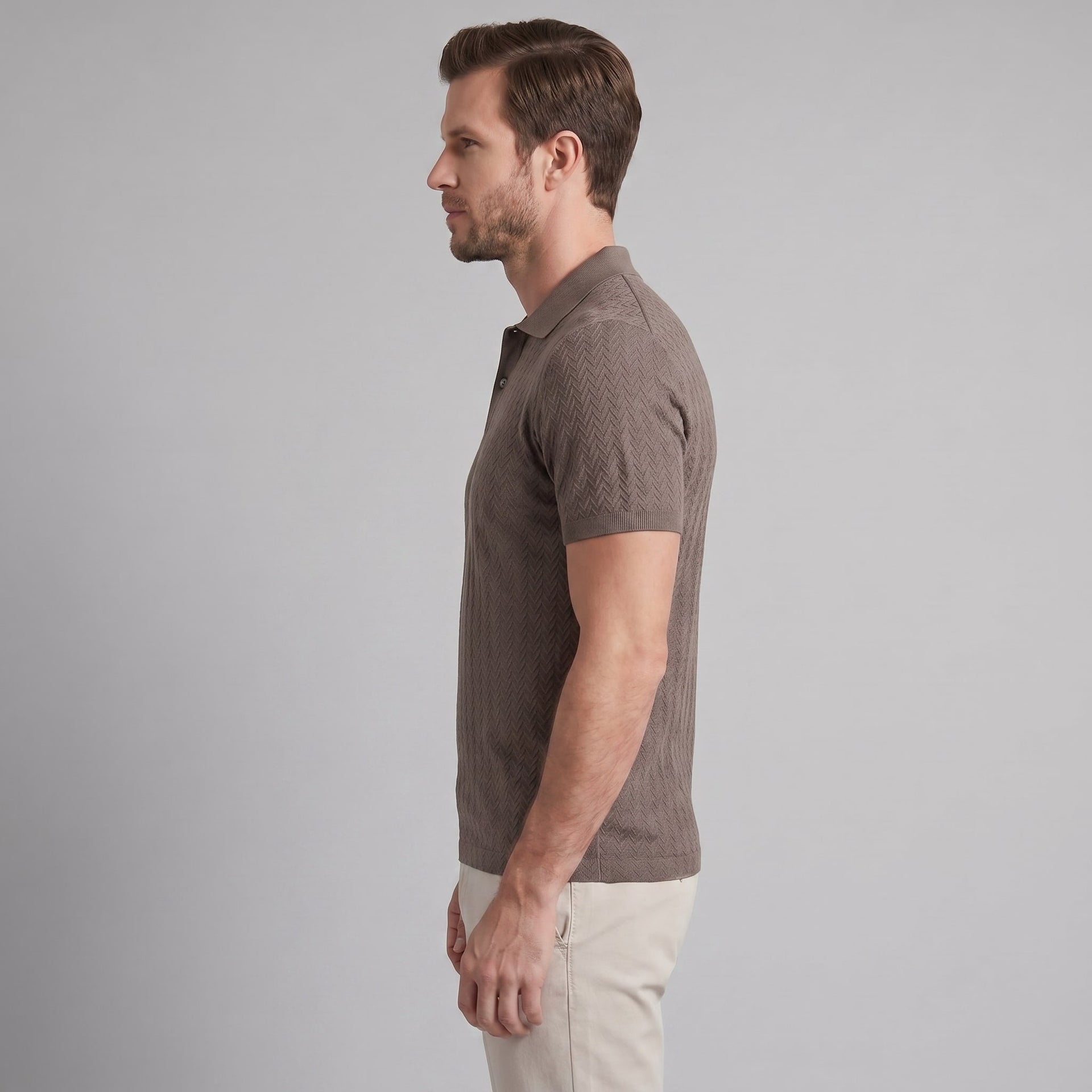 Quentin Chevron Knit Polo
