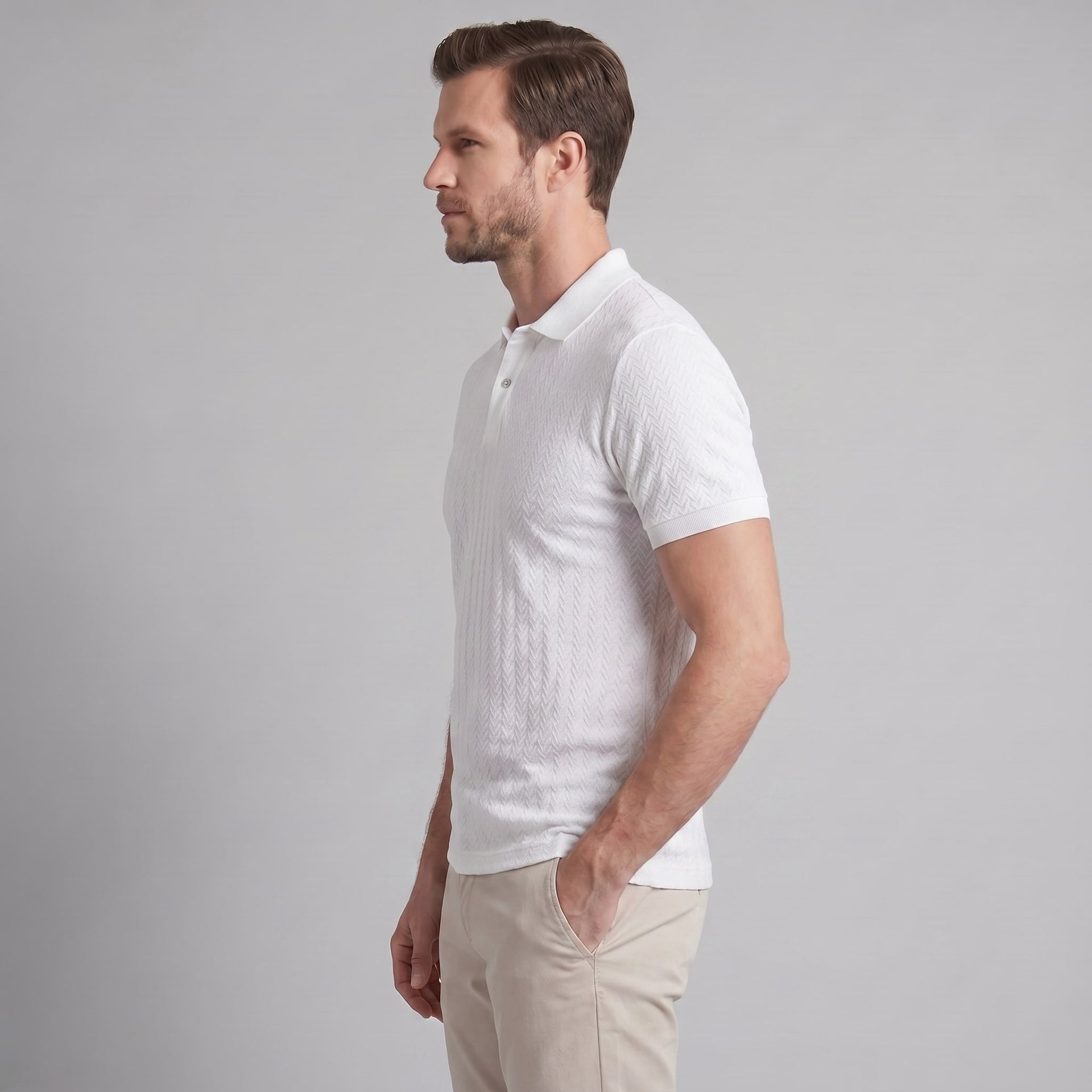 Quentin Chevron Knit Polo