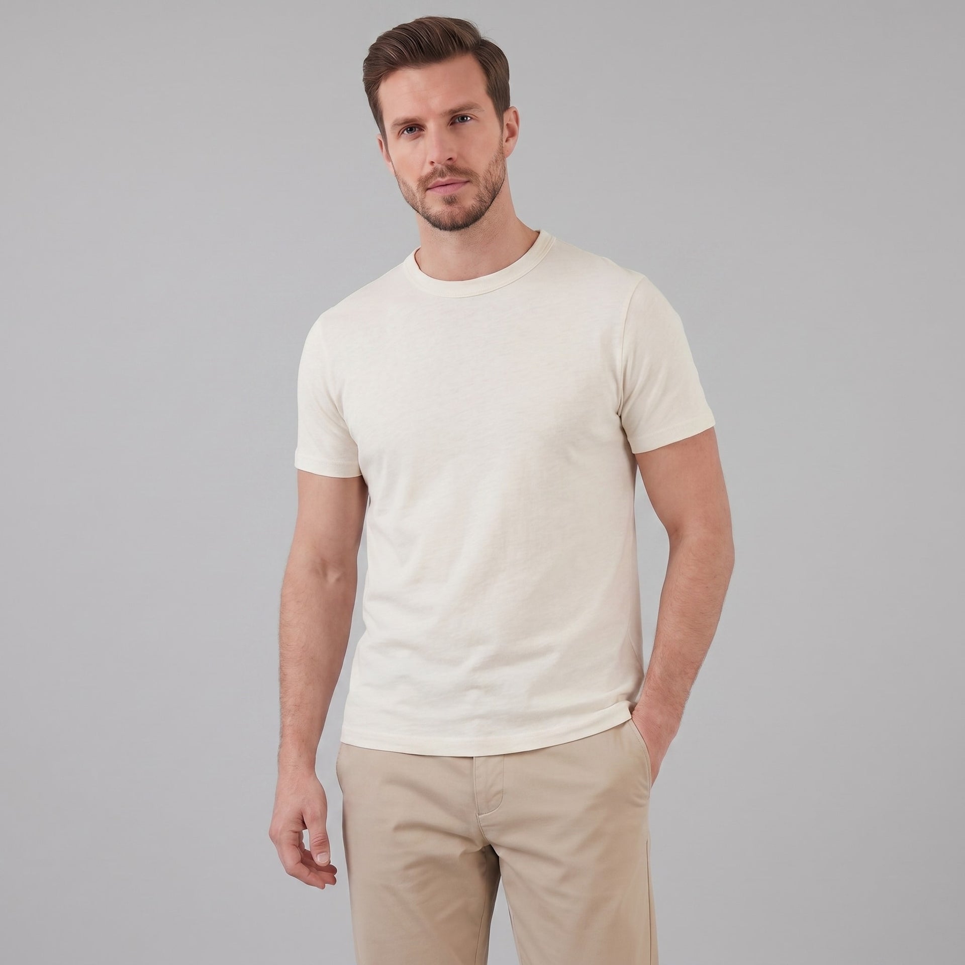 Ian Cotton Blend Crew Neck T-Shirt
