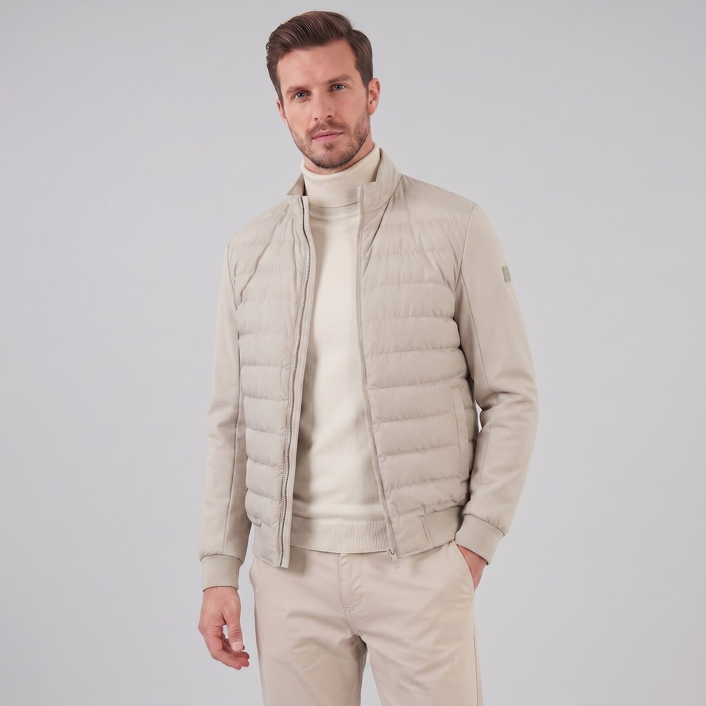Latham Quilted Hybrid Bomber Jacket_15