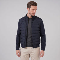 Latham Quilted Hybrid Bomber Jacket
