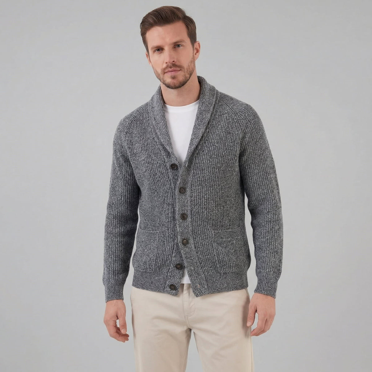 Ezekiel Shawl Collar Knit Cardigan_1
