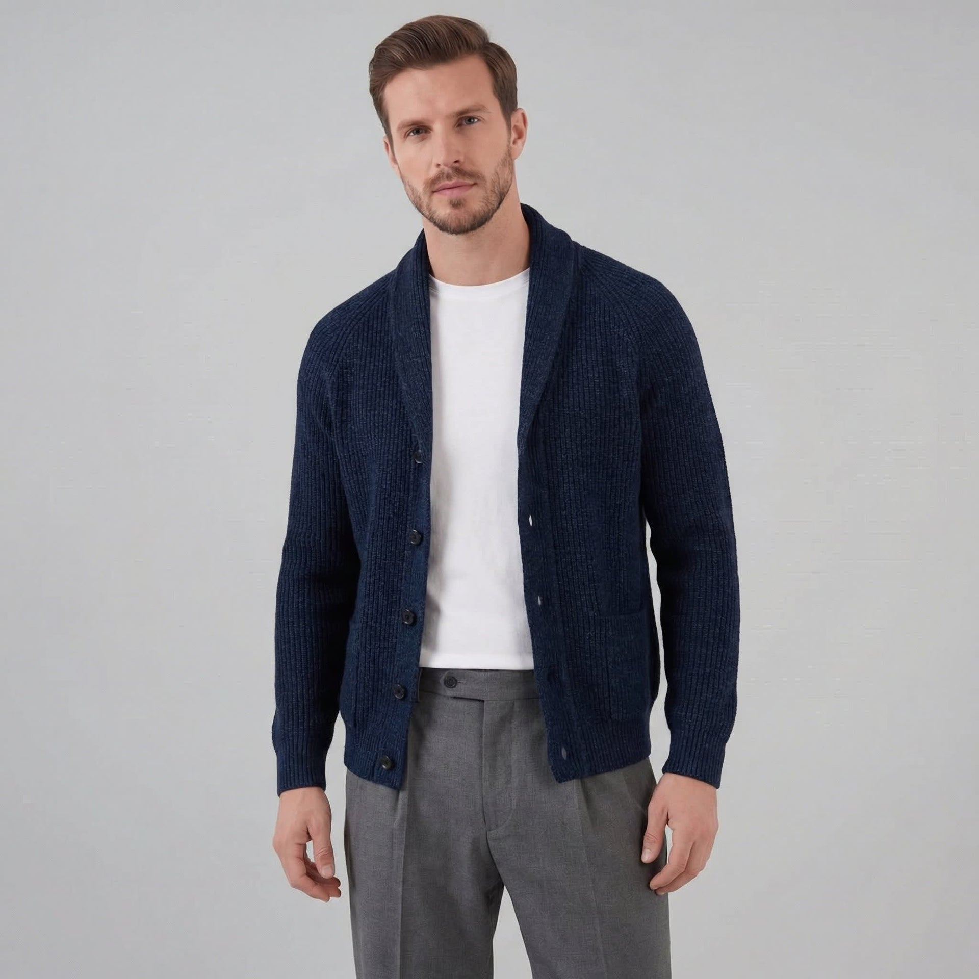 Ezekiel Shawl Collar Knit Cardigan