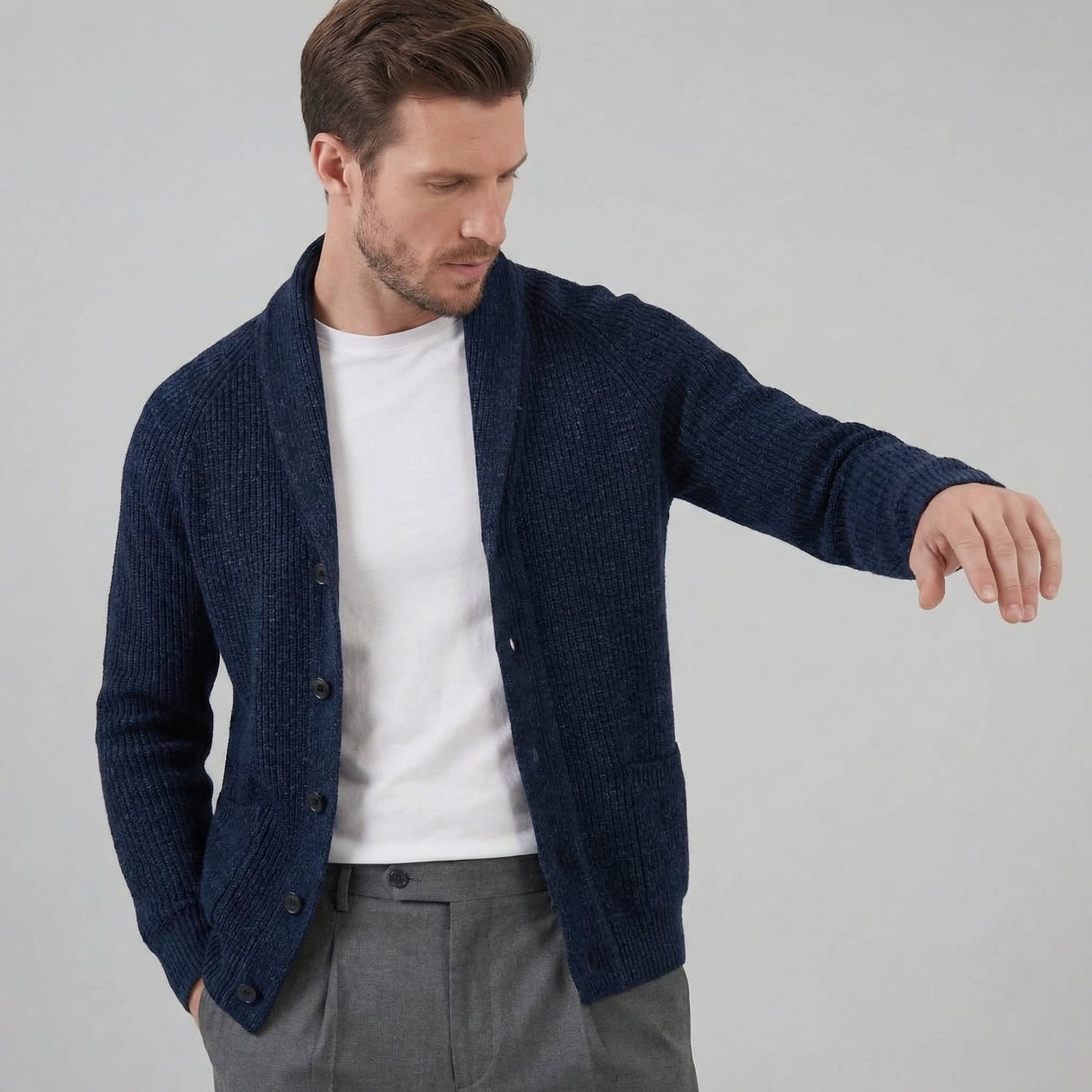 Ezekiel Shawl Collar Knit Cardigan_12