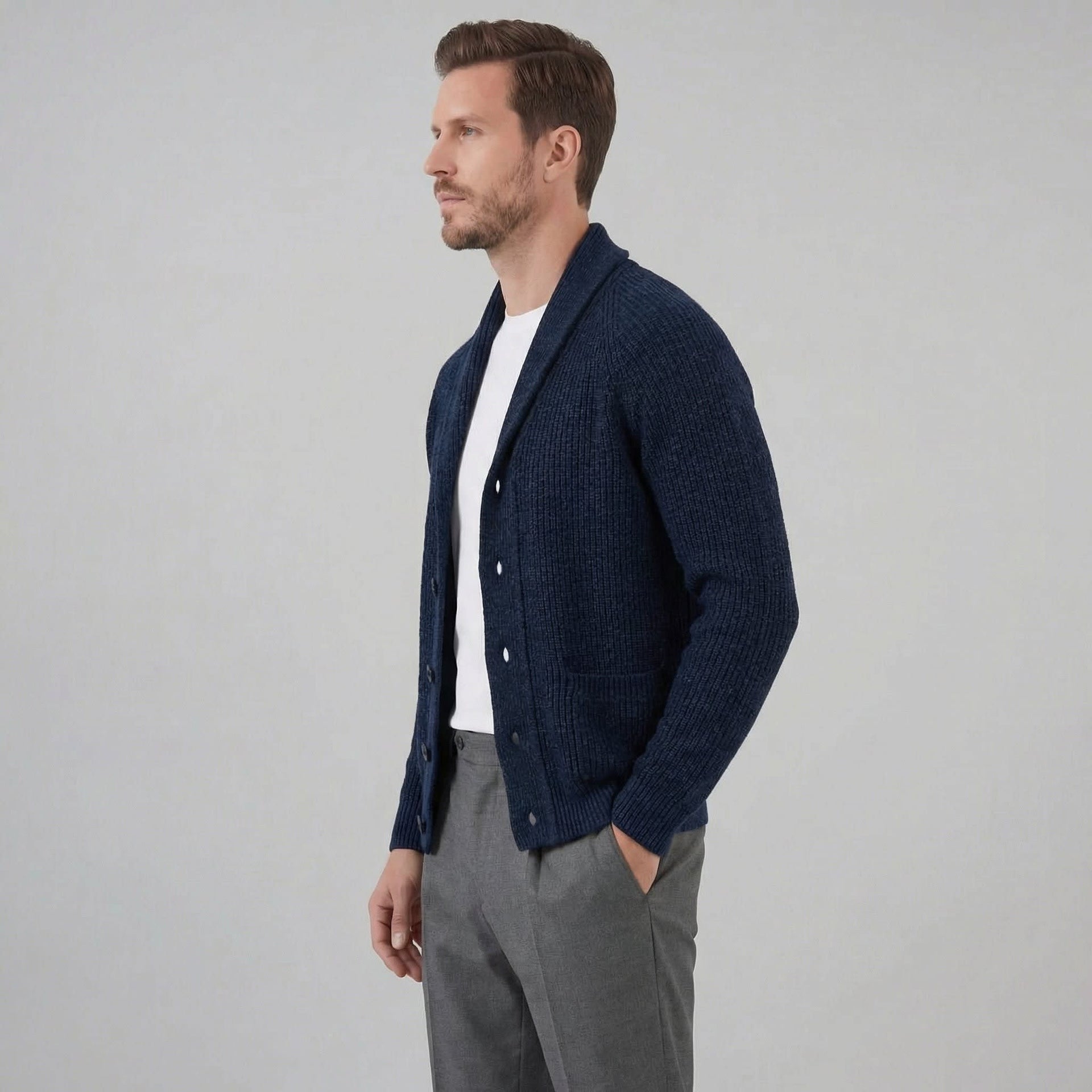 Ezekiel Shawl Collar Knit Cardigan