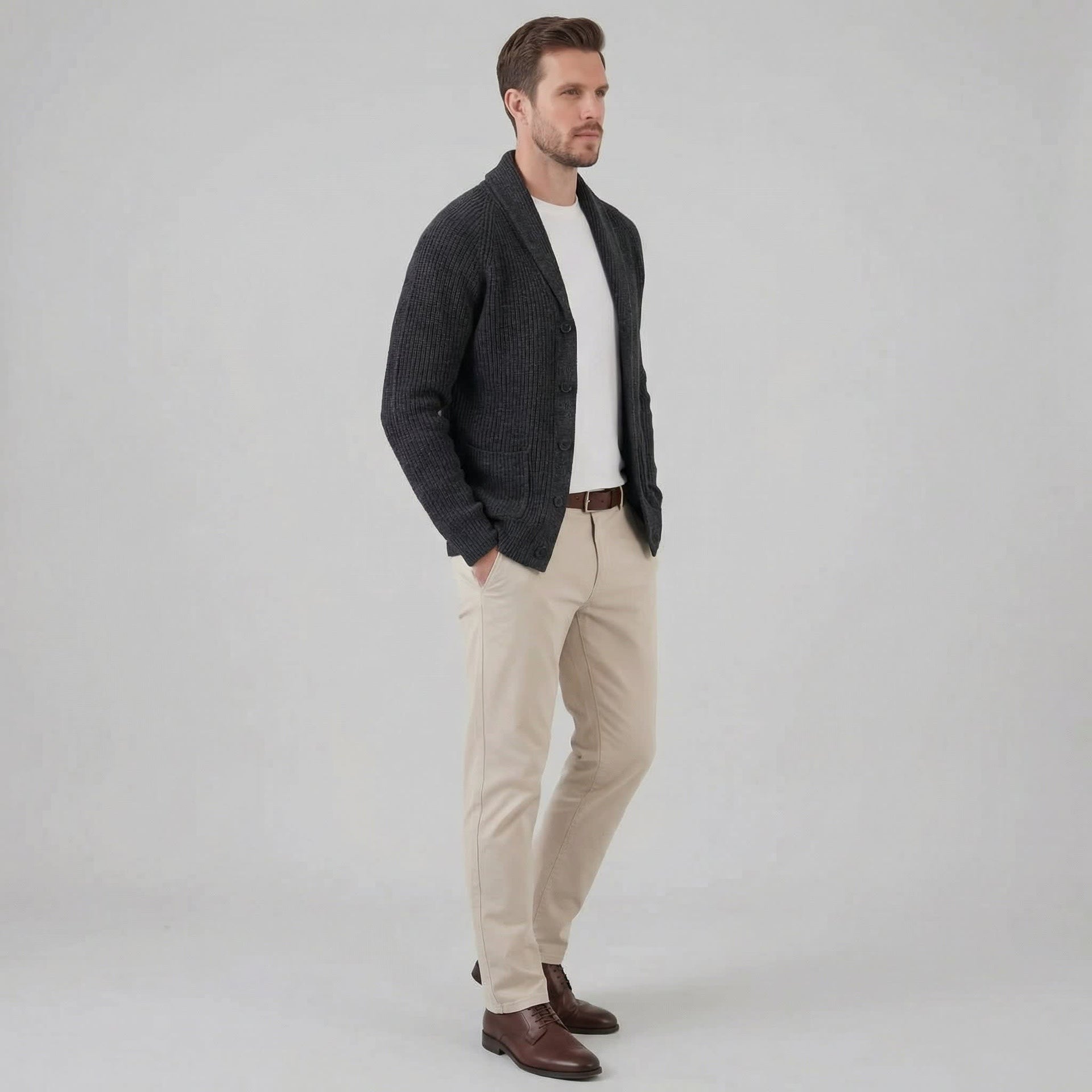 Ezekiel Shawl Collar Knit Cardigan