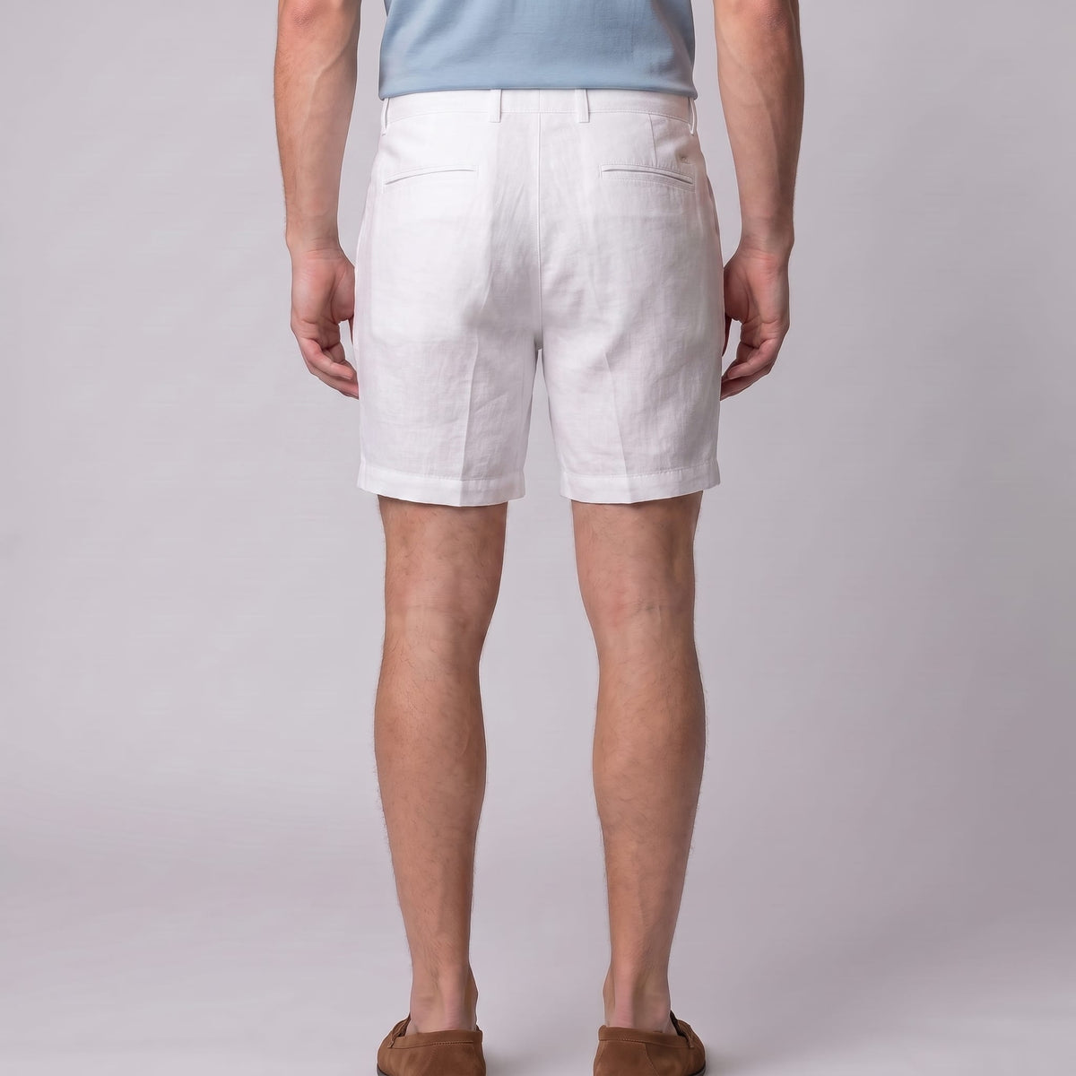 Dudley Pleated Linen Shorts