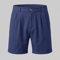 Dudley Pleated Linen Shorts
