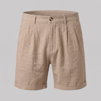 Dudley Pleated Linen Shorts