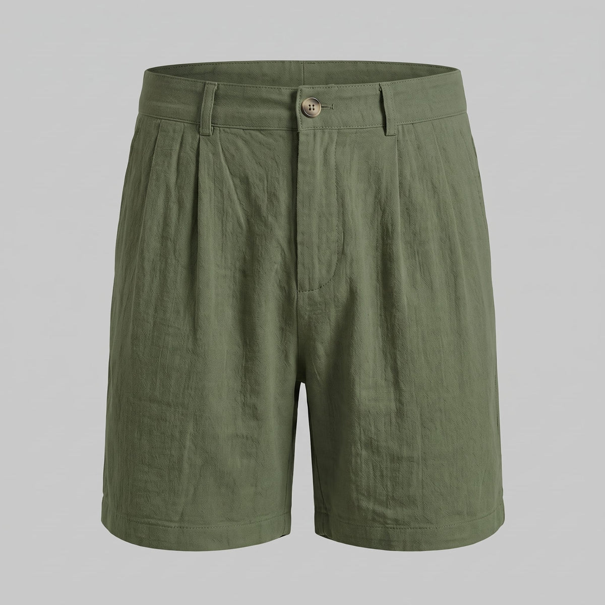 Dudley Pleated Linen Shorts