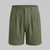 Dudley Pleated Linen Shorts