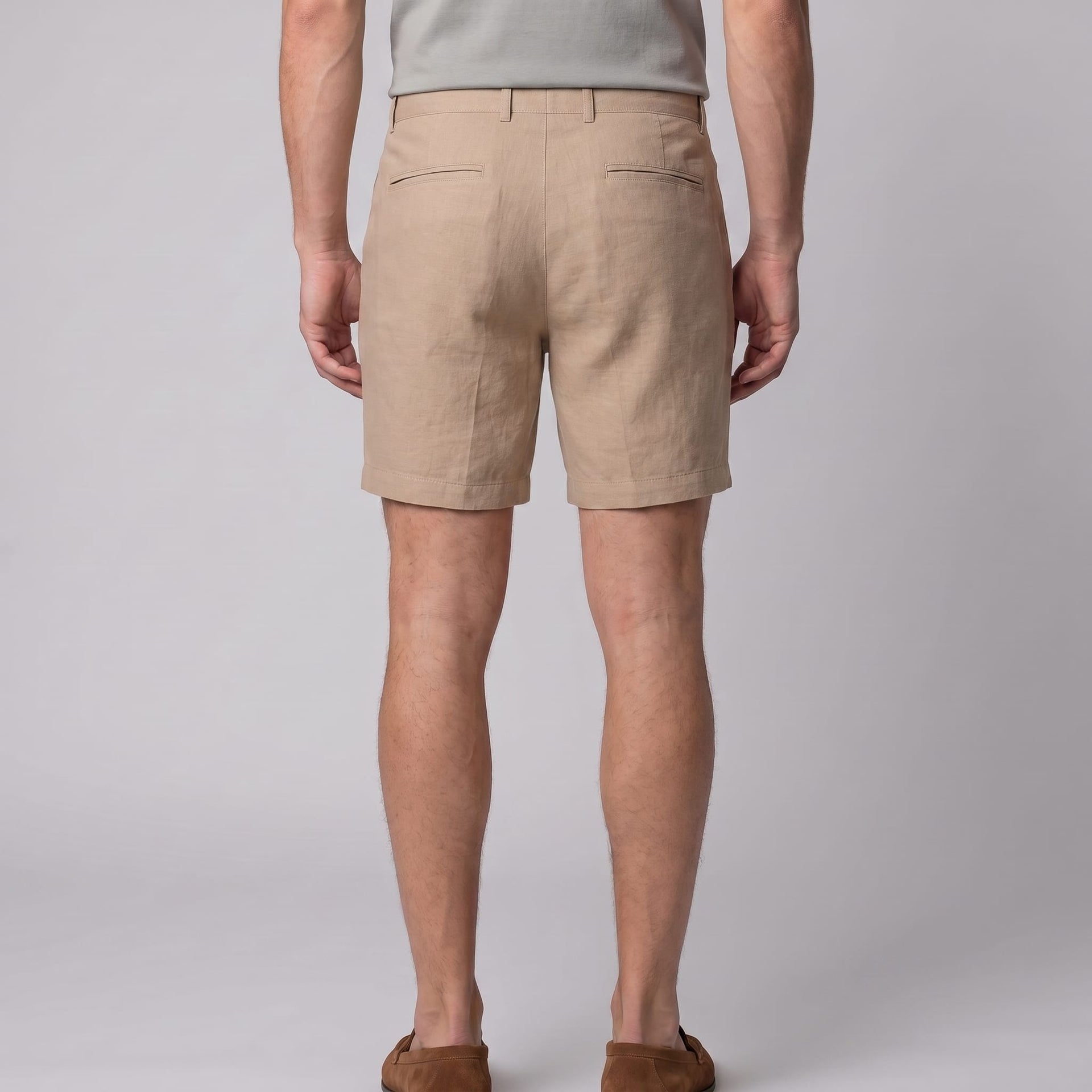 Dudley Pleated Linen Shorts