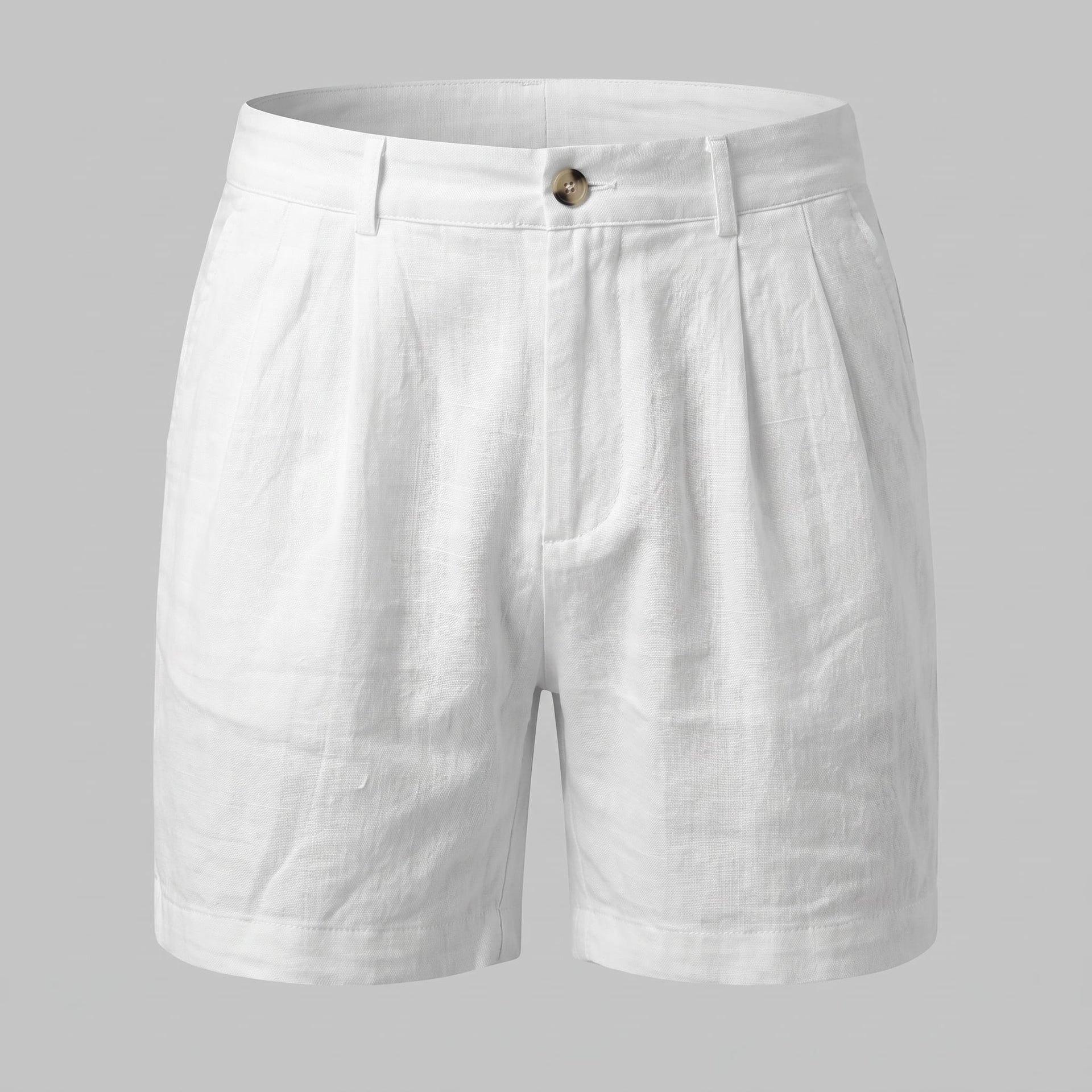 Dudley Pleated Linen Shorts