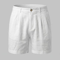 Dudley Pleated Linen Shorts