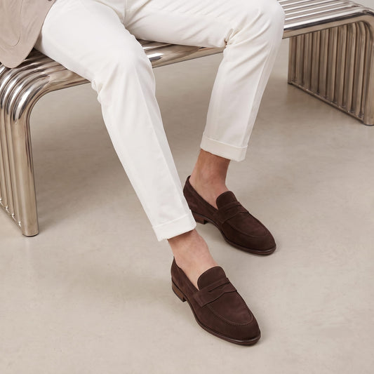 Marlowe Suede Penny Loafers_1