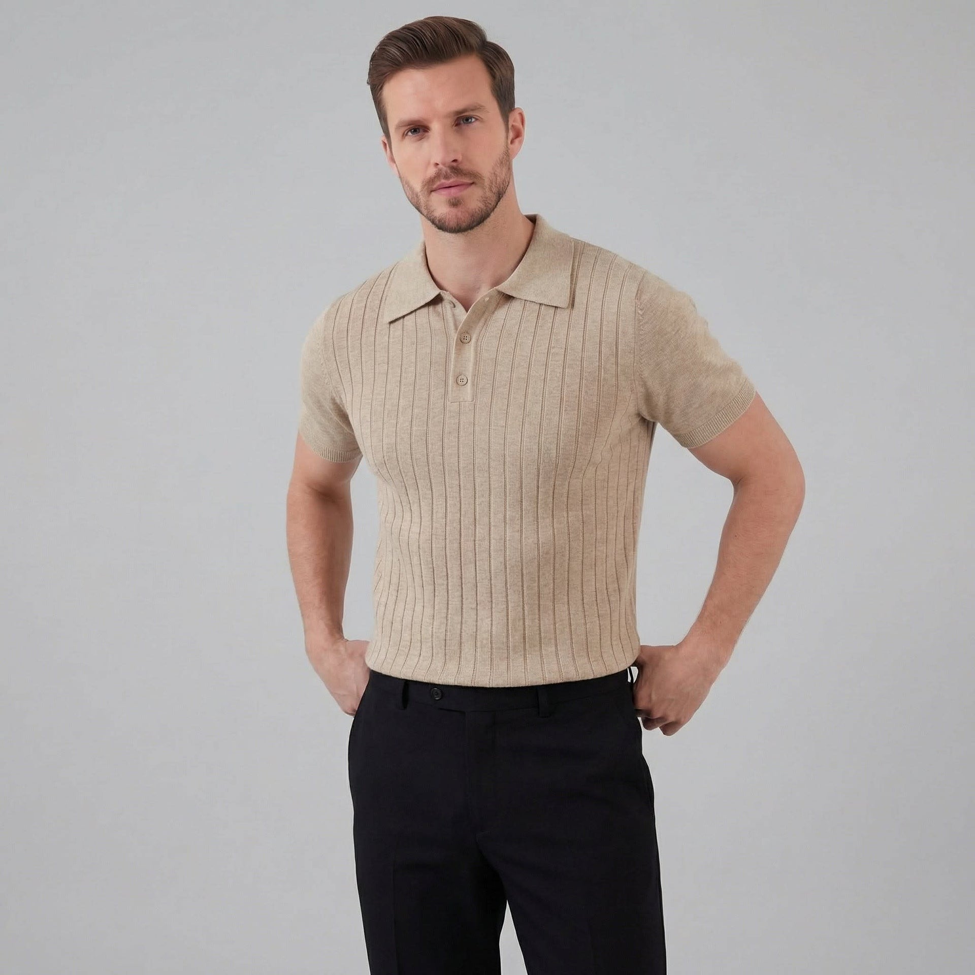 Rafferty Cotton Blend Ribbed Polo
