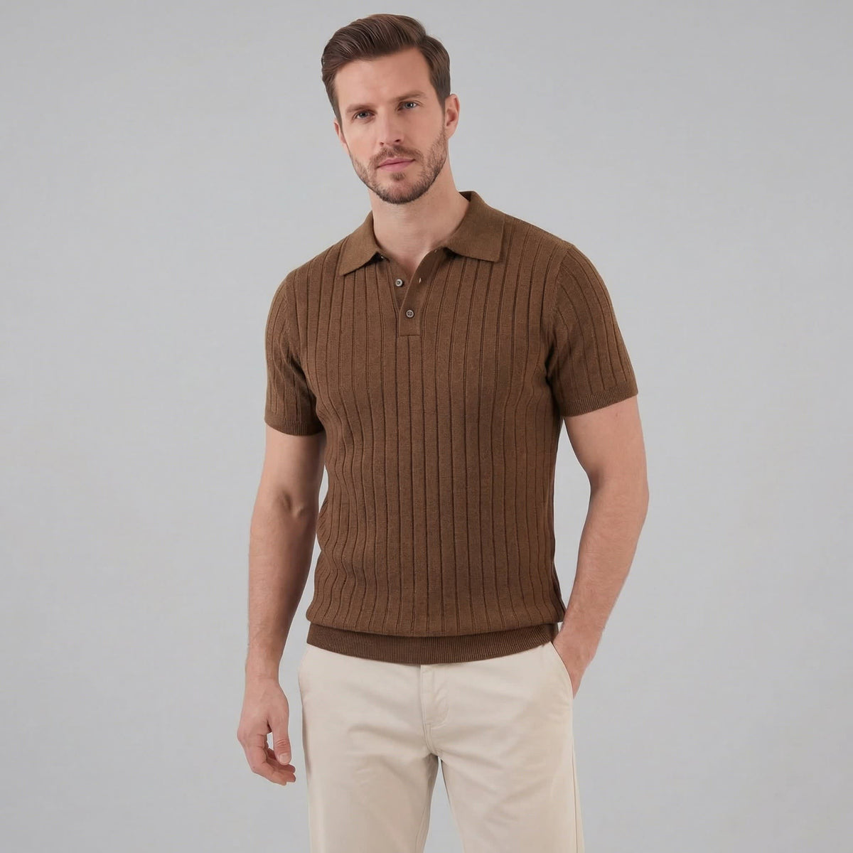 Rafferty Cotton Blend Ribbed Polo