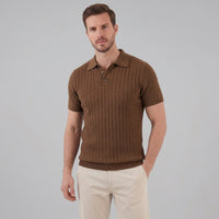 Rafferty Cotton Blend Ribbed Polo