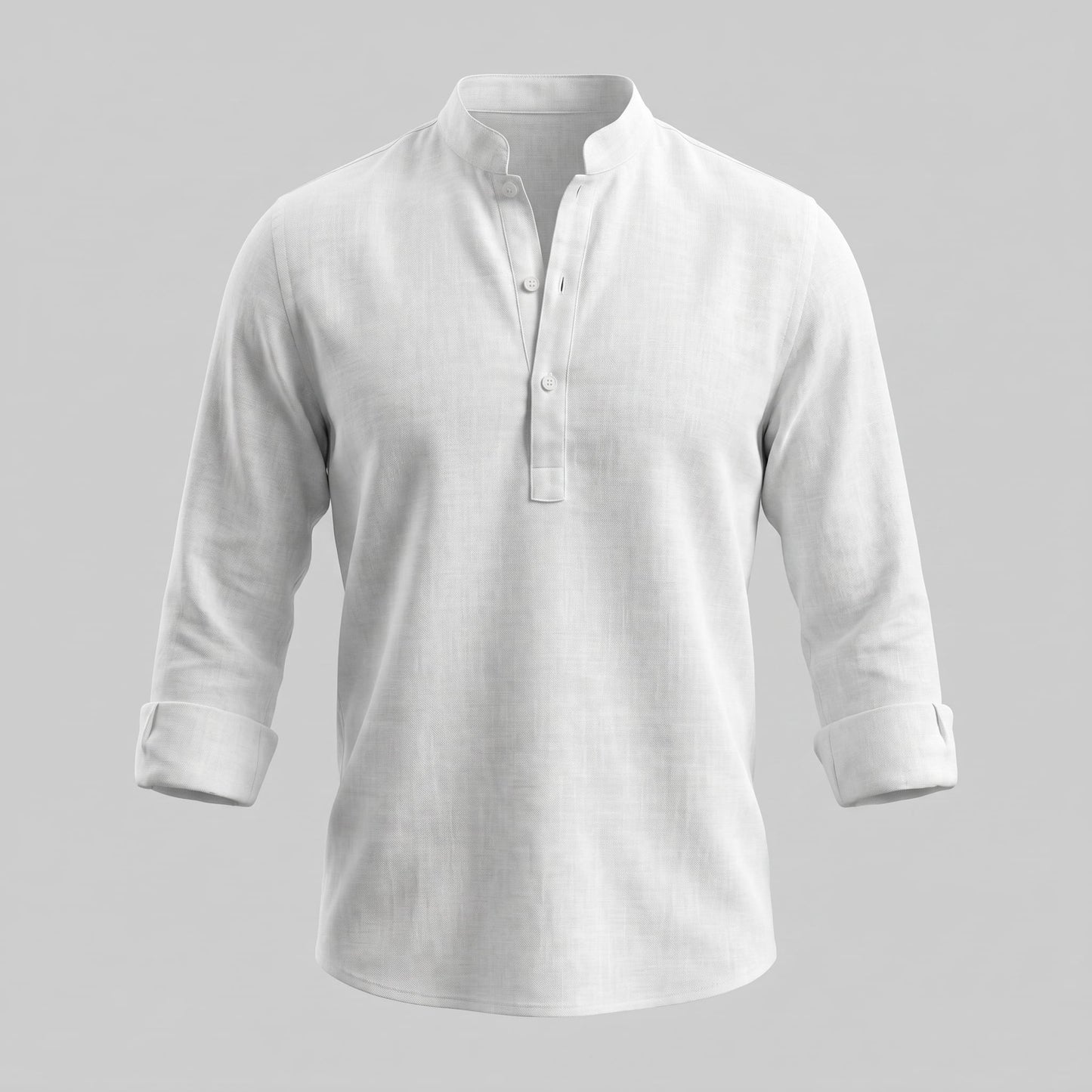 Jace Cotton Blend Band Collar Shirt_10