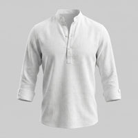 Jace Cotton Blend Band Collar Shirt