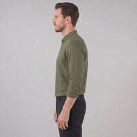 Jace Cotton Blend Band Collar Shirt
