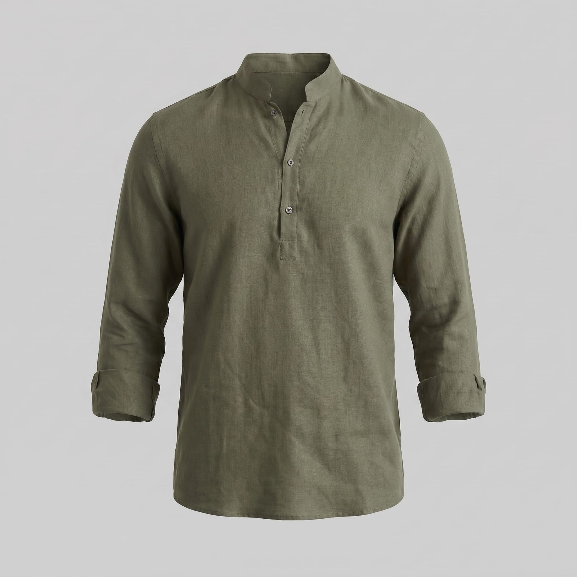 Jace Cotton Blend Band Collar Shirt