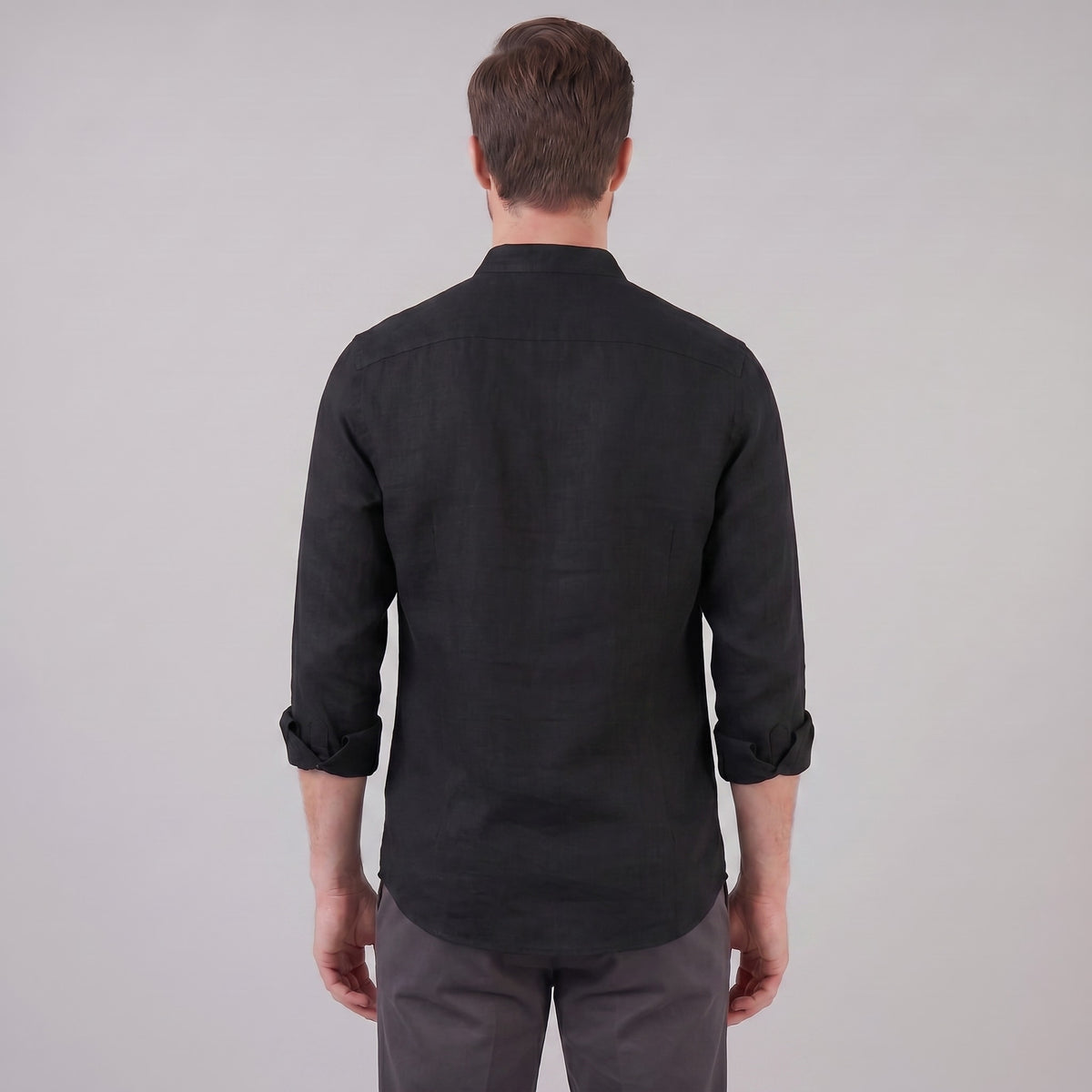 Jace Cotton Blend Band Collar Shirt