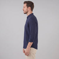 Jace Cotton Blend Band Collar Shirt