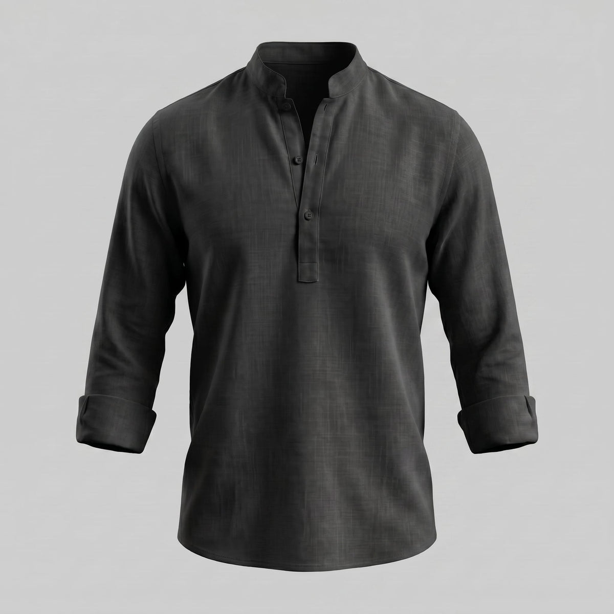 Jace Cotton Blend Band Collar Shirt_20