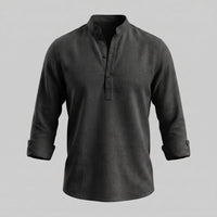 Jace Cotton Blend Band Collar Shirt