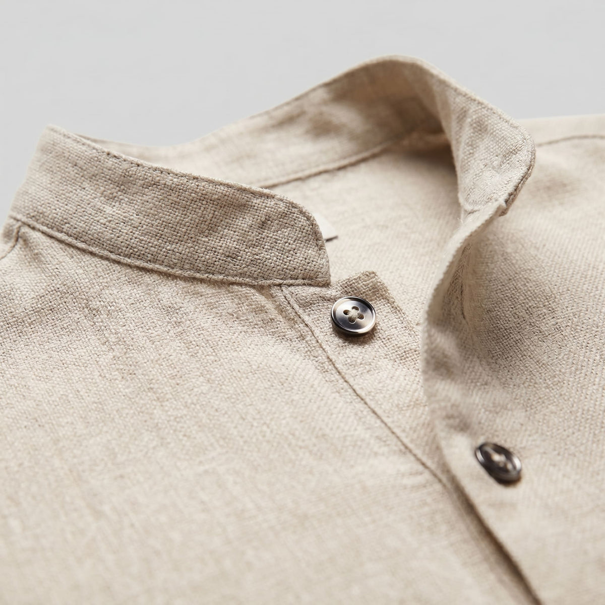 Jace Cotton Blend Band Collar Shirt