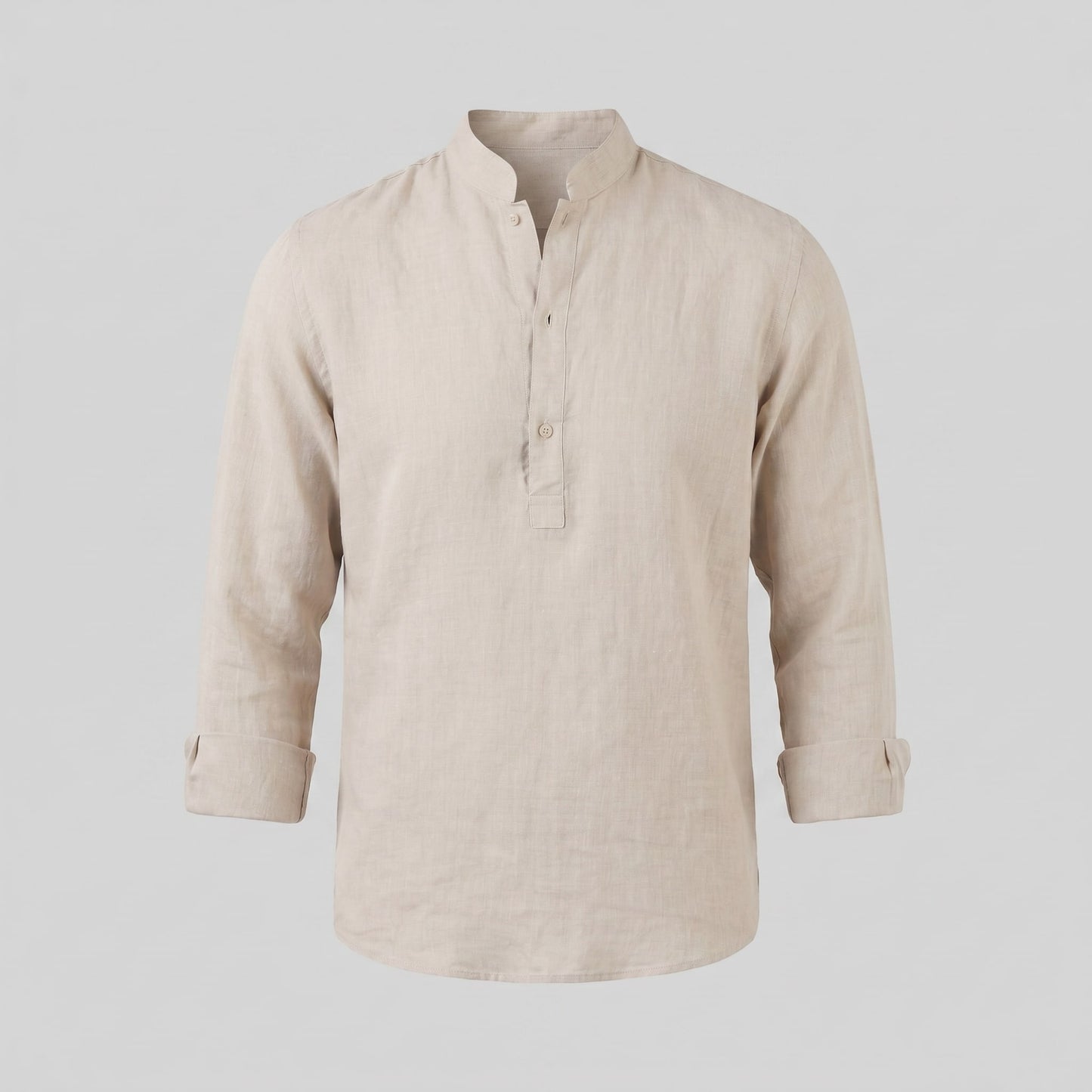 Jace Cotton Blend Band Collar Shirt_25