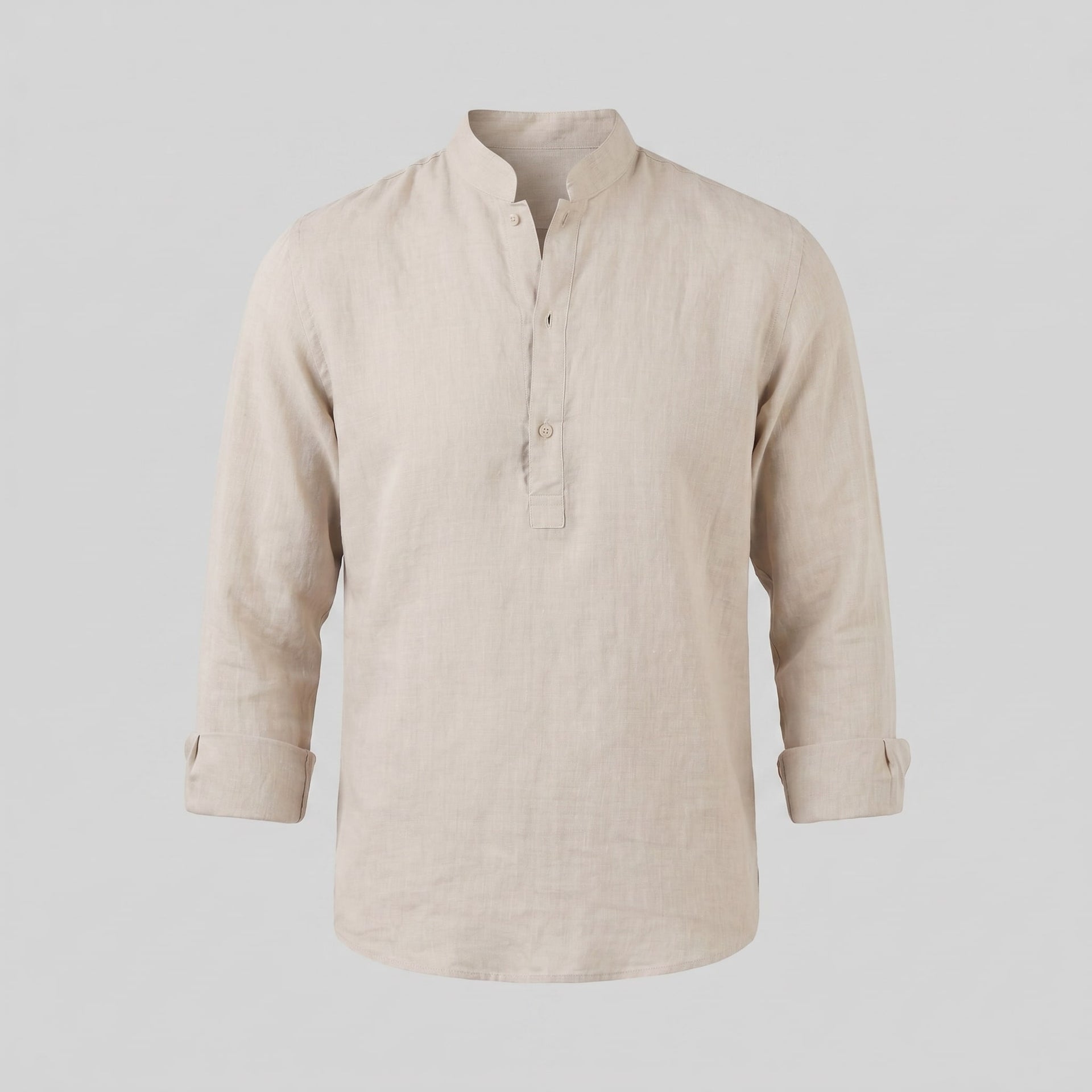 Jace Cotton Blend Band Collar Shirt