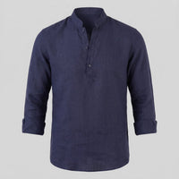 Jace Cotton Blend Band Collar Shirt